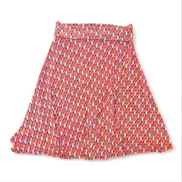 NWT Lularoe Multicolored Azure High- Low Knee  Lenght Skirt, Size XS - Picture 1 of 7